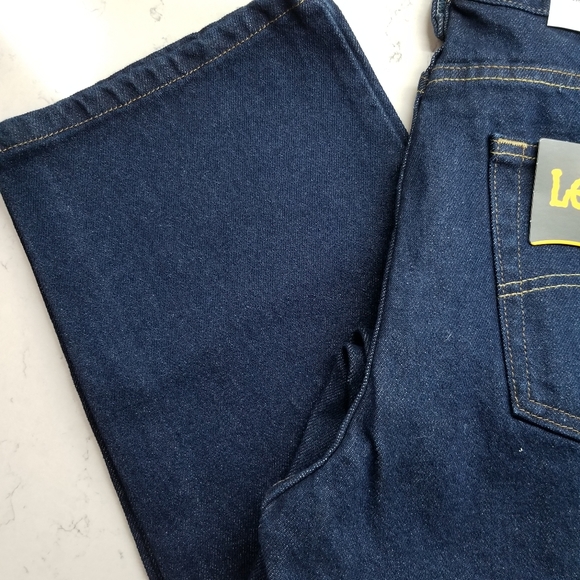 Lee Reg Fit Straight Leg Rinsed Blue - Picture 4 of 5